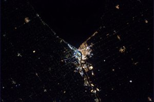 Sarnia, Ontario from the International Space Station. Photo courtesy of Cmdr. Chris Hadfield.  